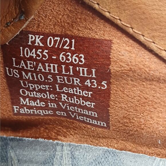 Olukai Lae'ahi Li 'Ili Mens Leather Casual Sneakers Shoes Brown Men's Size 10.5 - Picture 6 of 11